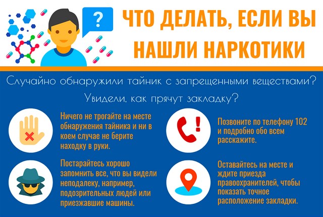 ИНФОГРАФИКА. Что делать, если вы нашли наркотики?